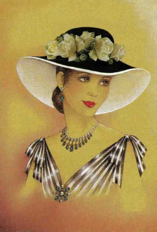 Винтажные дамы в шляпах