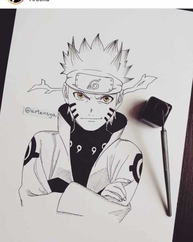 Наруто для срисовки Наруто
