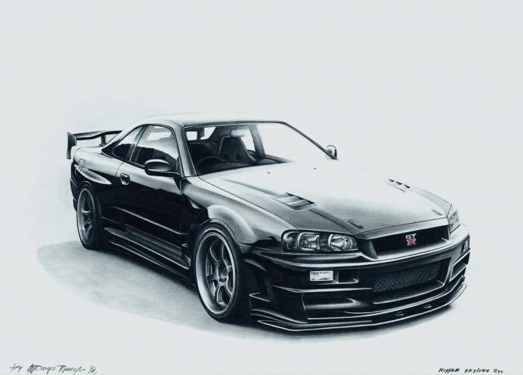 Nissan GTR 34 Skyline арт