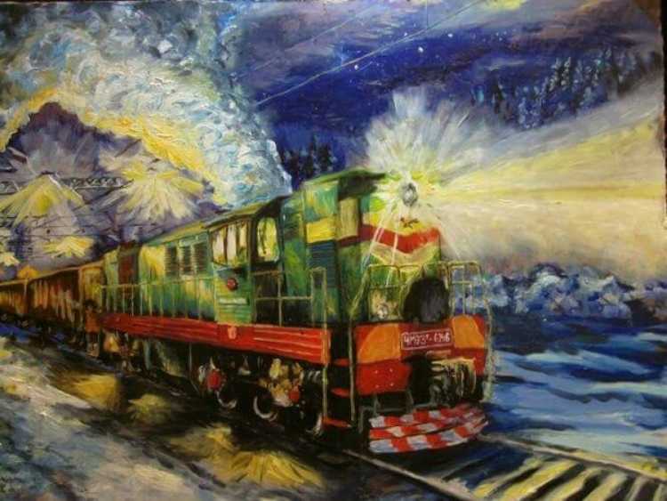 Климов художник паровоз