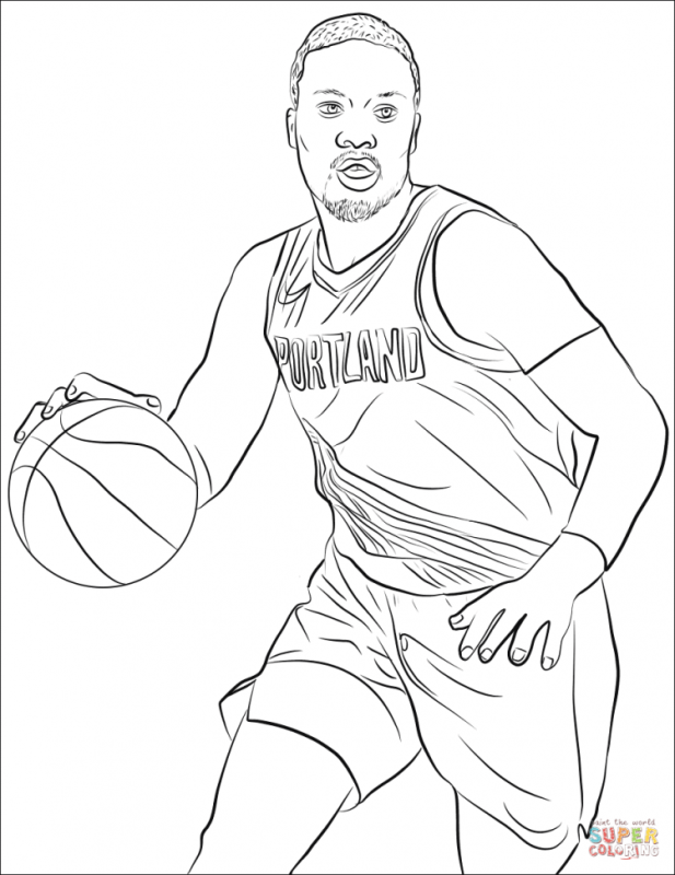 Раскраски баскетбол Стефен карри