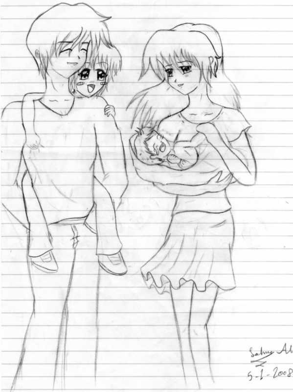 Аниме семьи срисовать