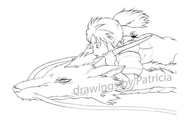 Раскраска Унесенные призраками дракон