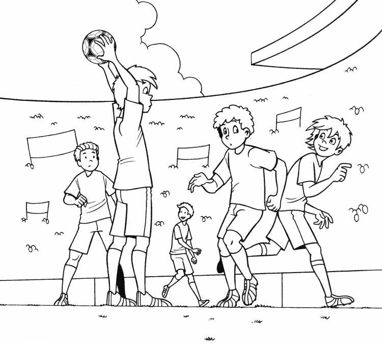 Зарисовки игры в футбол