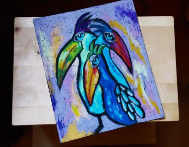 Рисование масляными мелками для детей