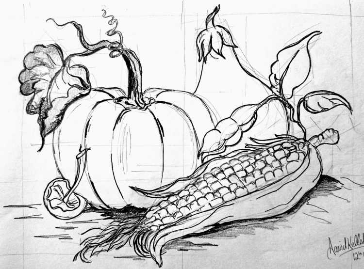 Рисование дары осени