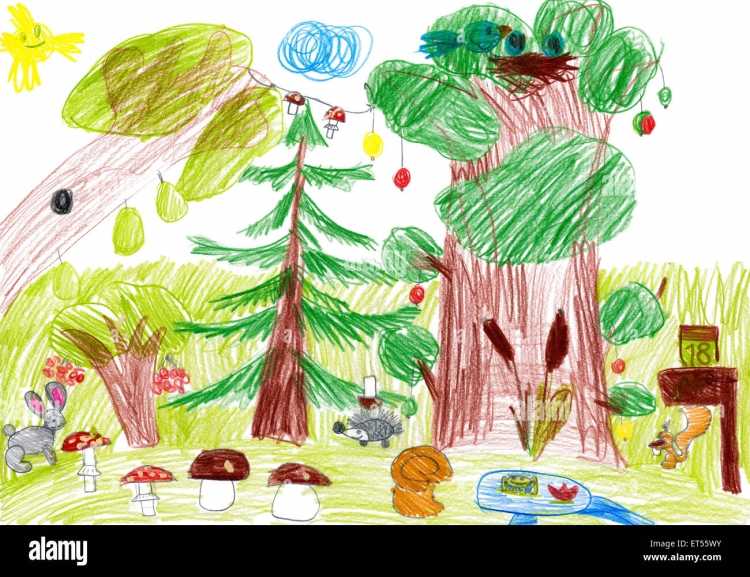 Рисунки на тему Лесная тропинка