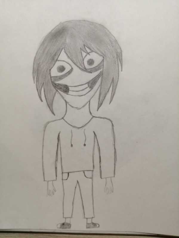 Рисунки крипипаста Джефф