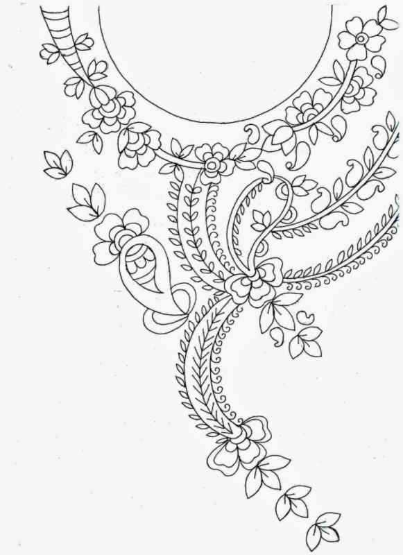 Орнамент для вышивки гладью на одежде