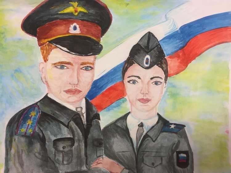Рисунок ко Дню милиции