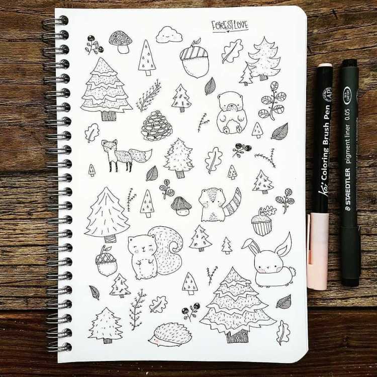 Небольшие рисунки для скетчбука