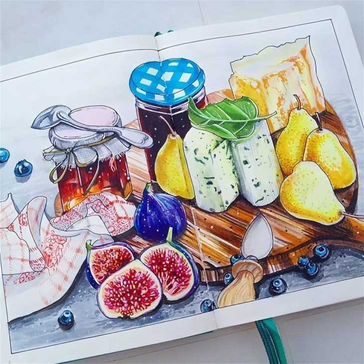 Еда акварелью