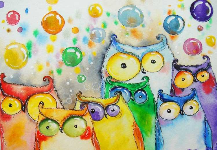 Пейзажи акварелью для срисовки