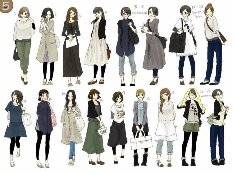 Референсы одежды для девушек Повседневная