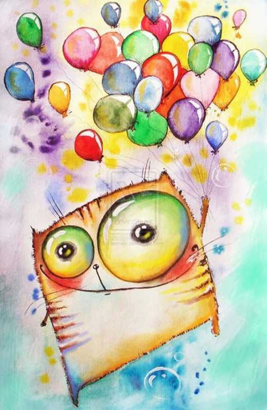 Милые рисуночки красками