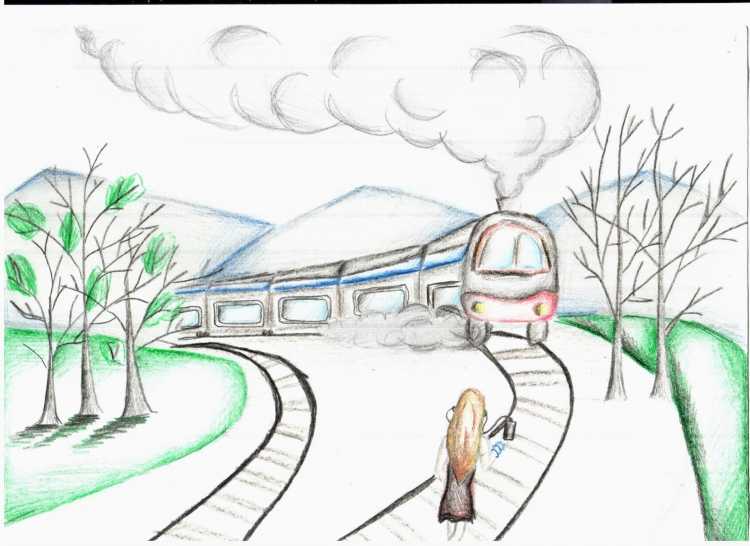 Рисунок на тему железная дорога