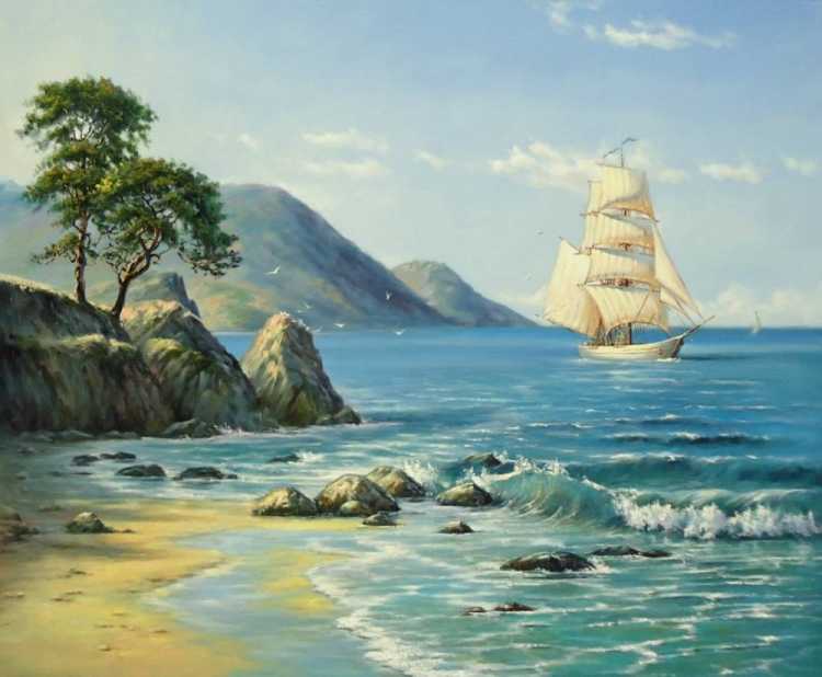 Морской пейзаж живопись маслом