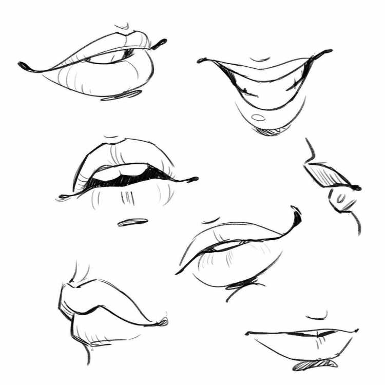 Стили рисования рта
