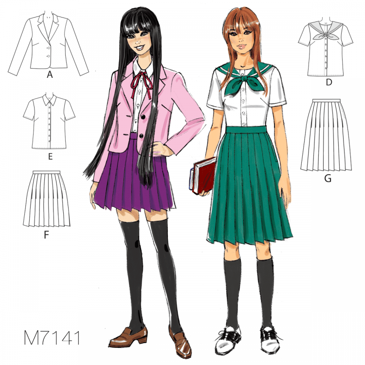 Эскиз школьной формы для девочек