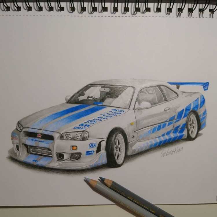Nissan Skyline r34 Форсаж контур