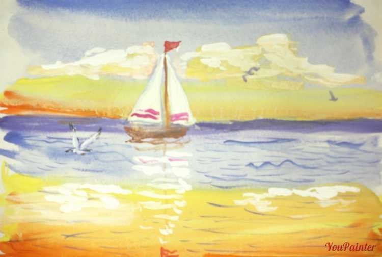 Детские морские пейзажи