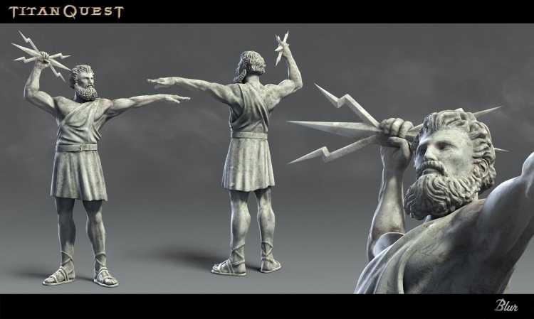 Битва титанов статуя Зевса