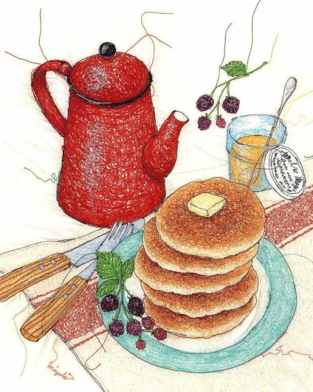 Масленица акварель