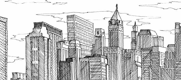 Зарисовка современного города