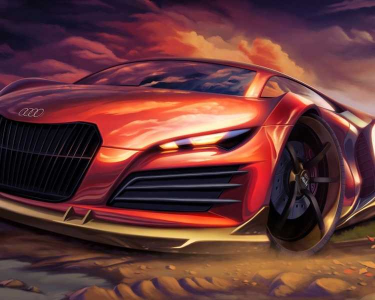 Ауди рс7 карандашом