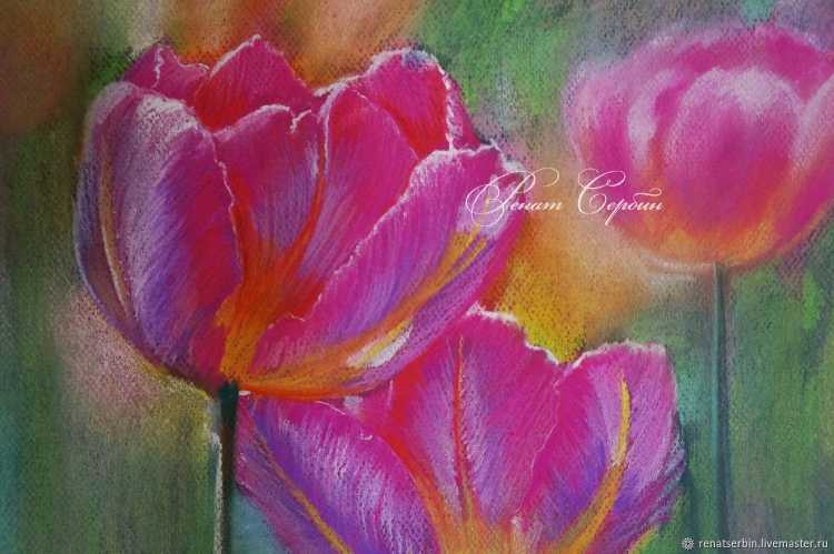 Тюльпаны пастелью