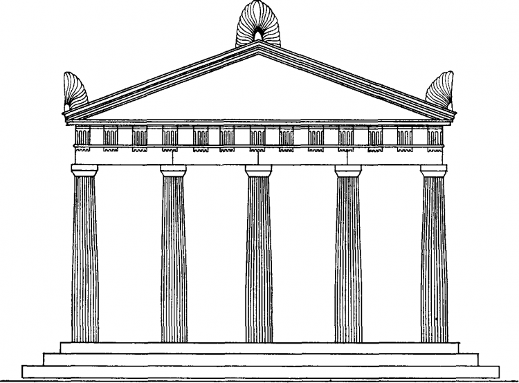 Древняя Эллада фасад античного храма