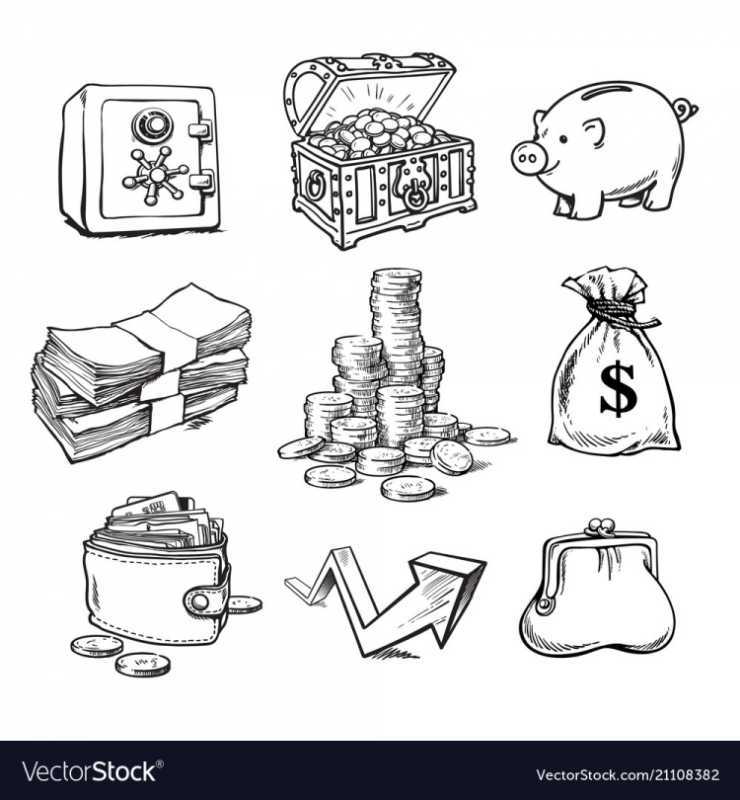 Раскраска семейный бюджет для детей