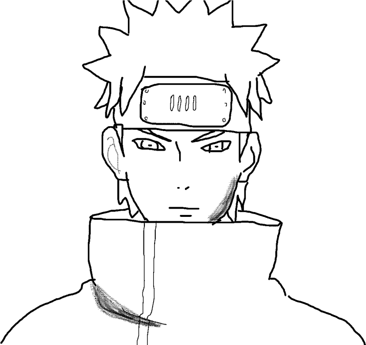 Наруто Яхико раскраска
