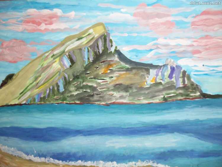 Крымские пейзажи для детей рисование