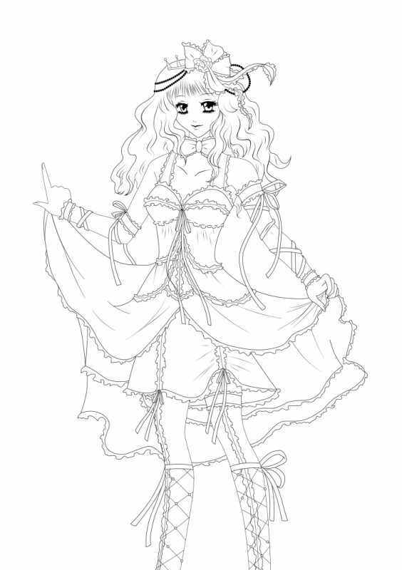 Раскраска антистресс аниме