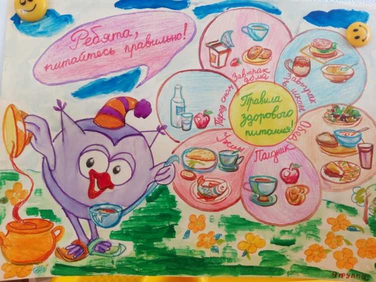 Плакат здоровое питание