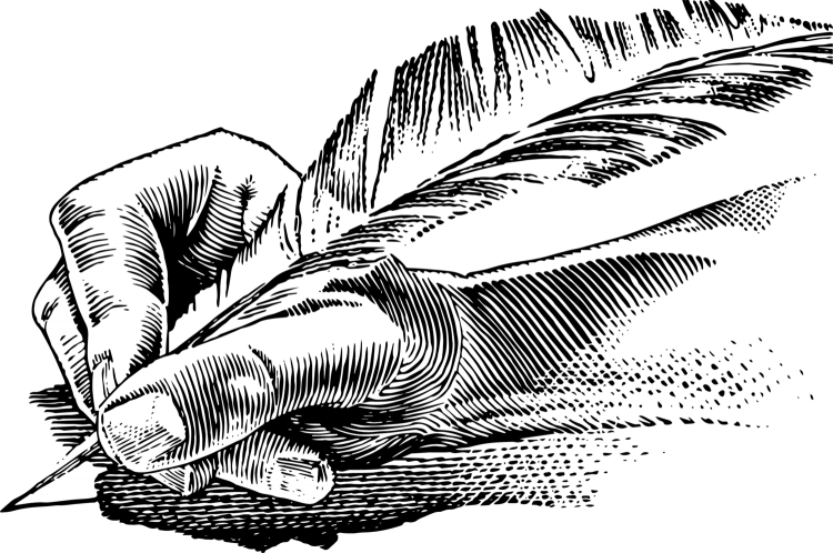 Перо с чернилами рисунок