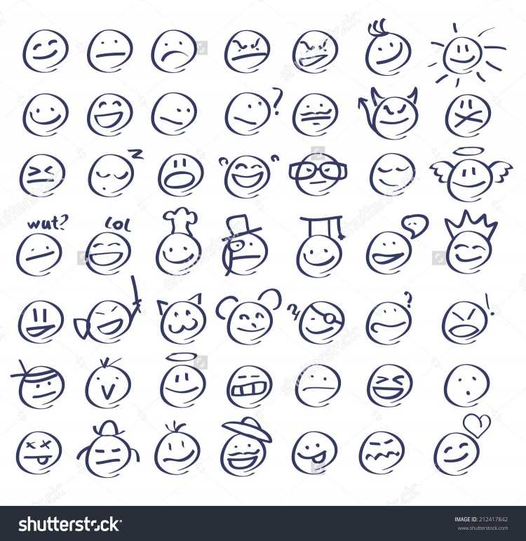 Рожица ручкой