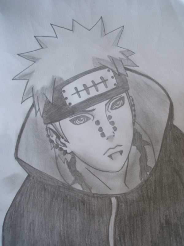 Пейн Наруто рисунок карандашом