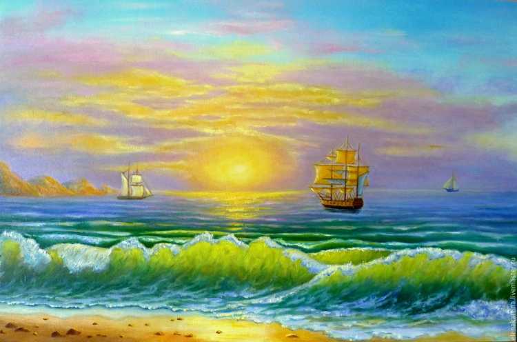 Парусник акрилом