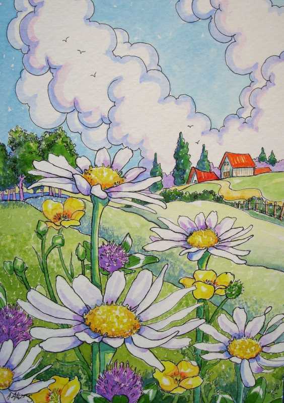 Рисование на тему лето