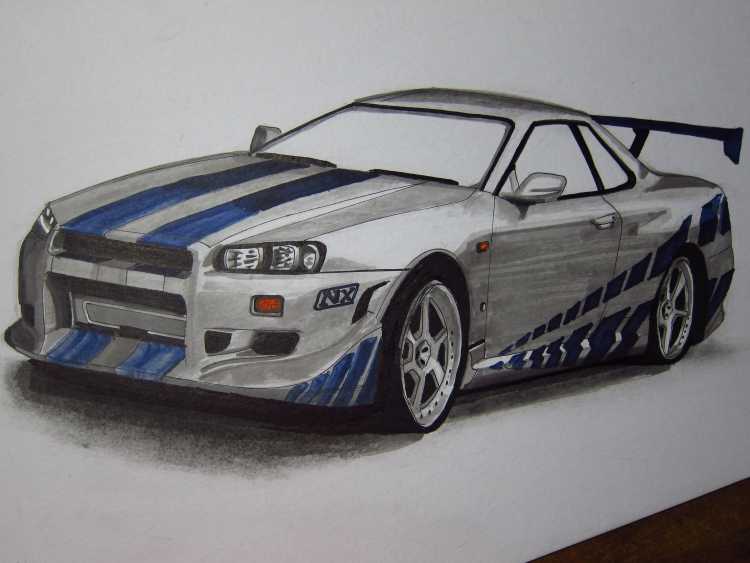Nissan GTR r34 Paul Walker винил