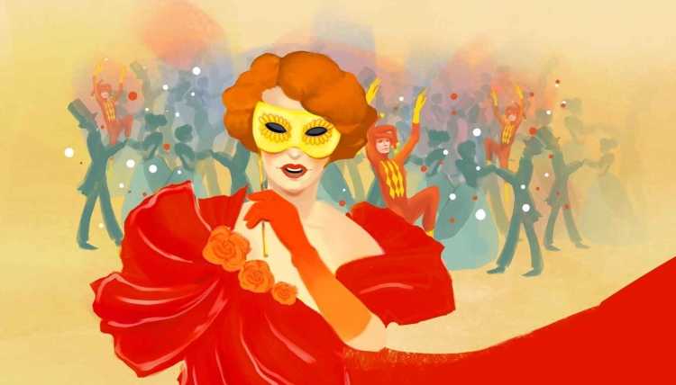 Новогодний бал маскарад рисунок