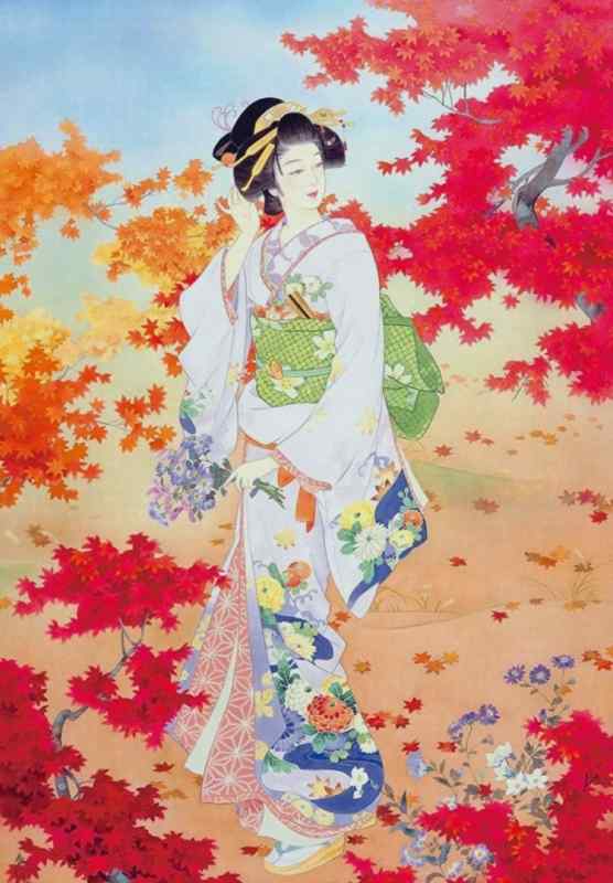 Японская девушка рисунок