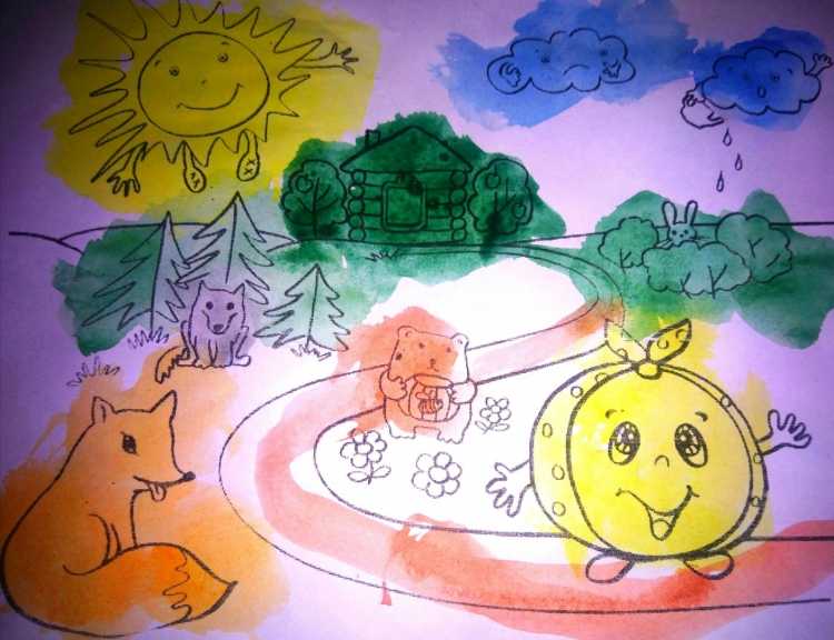 Рисование сказки Колобок