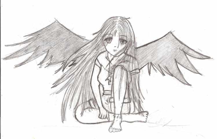 Раскраски для девочек аниме ангелы