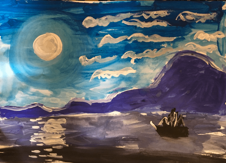 Морской пейзаж для детей дошкольного возраста