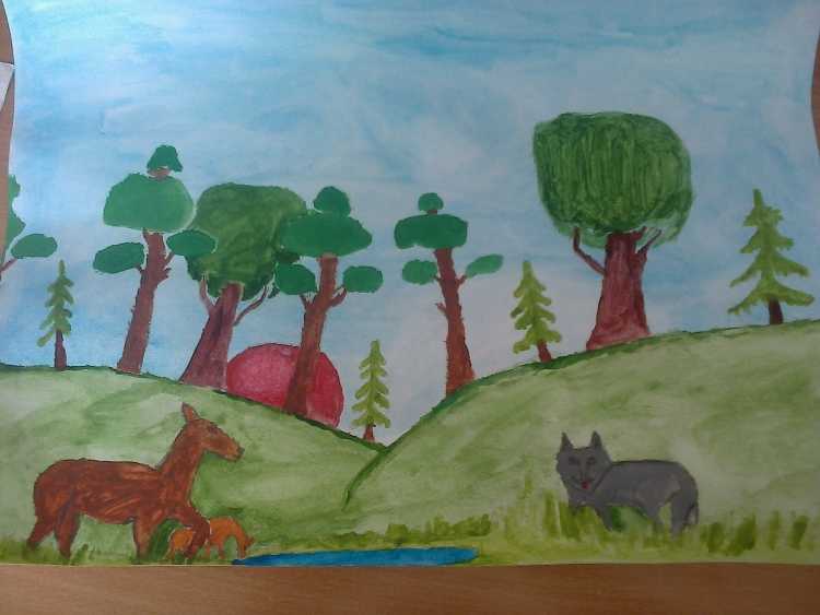 Рисунок на тему леса