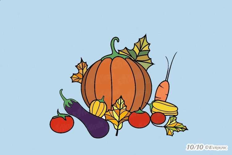 Декоративный натюрморт дары осени