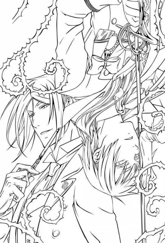 Раскраски аниме мальчики